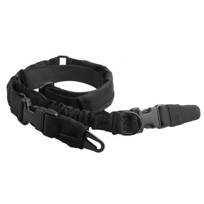 Tactical 2 Two Points Gun Sling Adjustable Strap Bungee with QD Buckles & Shoulder Protecter for Hunting Airsoft