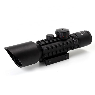 M9 3-10x42 Tri-Rail Tactical Optical Sight Red Green Illuminate Mil-dot Reticle Compact Riflescope Hunting Rifle Scope