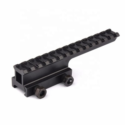 Tactical High Riser Base Flat Top 145mm Length 14 Slots Suit 20mm Picatinny/Weaver Rail Mount for Riflescope Airsoft